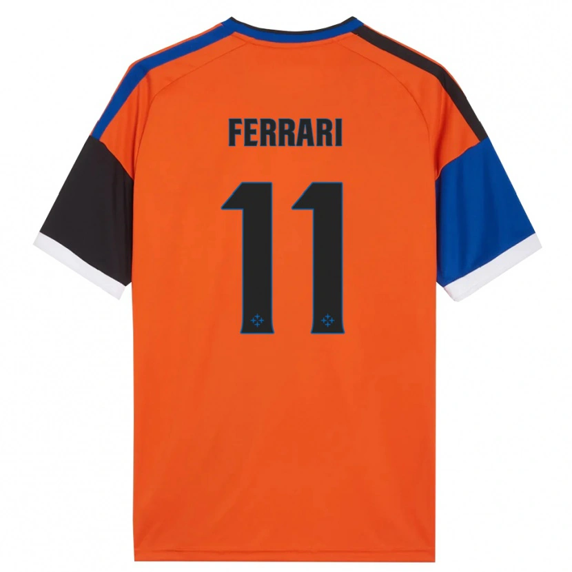 Danxen Uomo Maglia Tommaso Ferrari #11 Arancione Blu Nero Bianco Kit Gara Away 2026/27 Maglietta