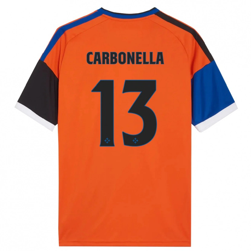 Danxen Uomo Maglia Francesco Carbonella #13 Arancione Blu Nero Bianco Kit Gara Away 2026/27 Maglietta