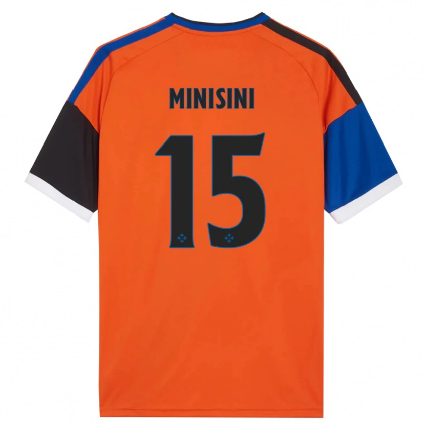 Danxen Uomo Maglia Niccolò Minisini #15 Arancione Blu Nero Bianco Kit Gara Away 2026/27 Maglietta