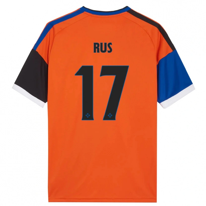 Danxen Uomo Maglia Adrian Rus #17 Arancione Blu Nero Bianco Kit Gara Away 2026/27 Maglietta