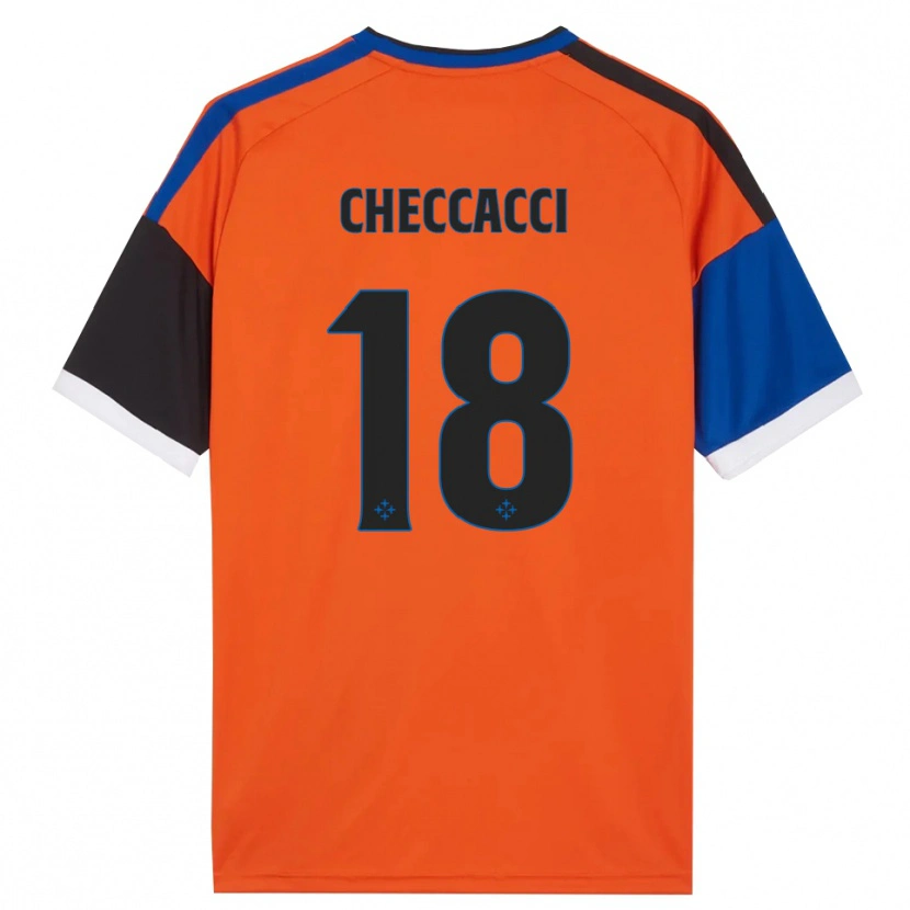 Danxen Uomo Maglia Filippo Checcacci #18 Arancione Blu Nero Bianco Kit Gara Away 2026/27 Maglietta