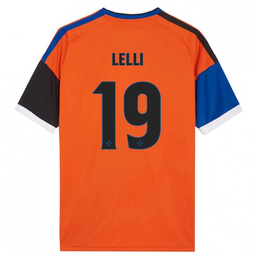 Danxen Uomo Maglia Roberto Lelli #19 Arancione Blu Nero Bianco Kit Gara Away 2026/27 Maglietta