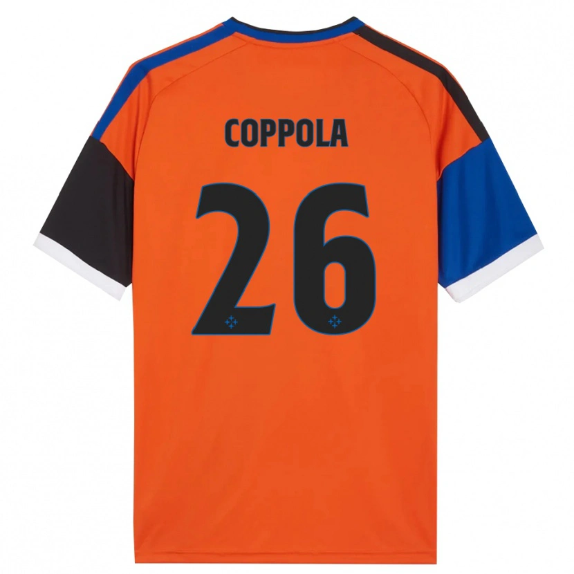 Danxen Uomo Maglia Francesco Coppola #26 Arancione Blu Nero Bianco Kit Gara Away 2026/27 Maglietta