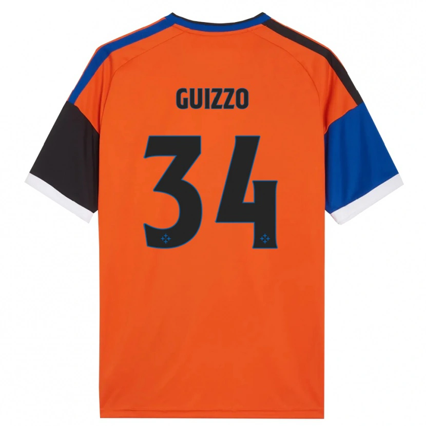 Danxen Uomo Maglia Tommaso Guizzo #34 Arancione Blu Nero Bianco Kit Gara Away 2026/27 Maglietta