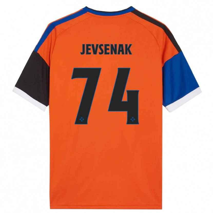 Danxen Uomo Maglia Zan Jevsenak #74 Arancione Blu Nero Bianco Kit Gara Away 2026/27 Maglietta