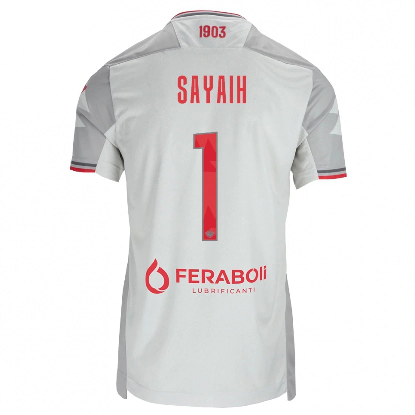 Danxen Uomo Maglia Ilyas Sayaih #1 Grigio Bianco Rosso Kit Gara Away 2026/27 Maglietta