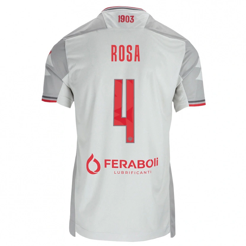 Danxen Uomo Maglia Riccardo Rosa #4 Grigio Bianco Rosso Kit Gara Away 2026/27 Maglietta