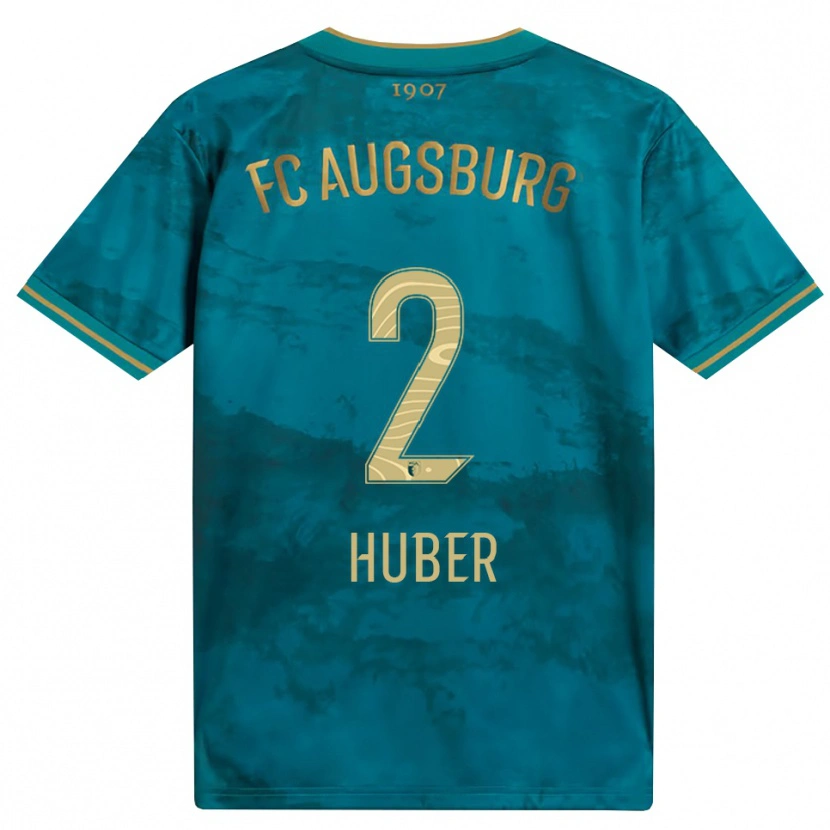Danxen Uomo Maglia Fynn Huber #2 Verde Marrone Kit Gara Away 2026/27 Maglietta