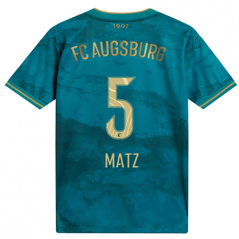 Danxen Uomo Maglia Maximilian Matz #5 Verde Marrone Kit Gara Away 2026/27 Maglietta