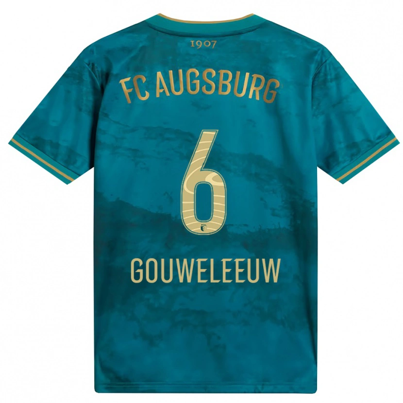 Danxen Uomo Maglia Jeffrey Gouweleeuw #6 Verde Marrone Kit Gara Away 2026/27 Maglietta