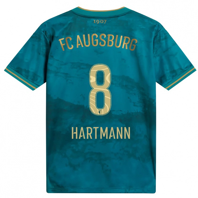 Danxen Uomo Maglia Mika Hartmann #8 Verde Marrone Kit Gara Away 2026/27 Maglietta