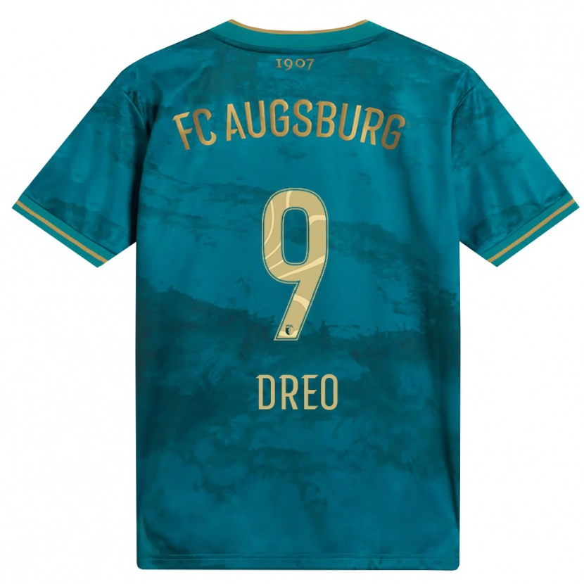 Danxen Uomo Maglia David Dreo #9 Verde Marrone Kit Gara Away 2026/27 Maglietta