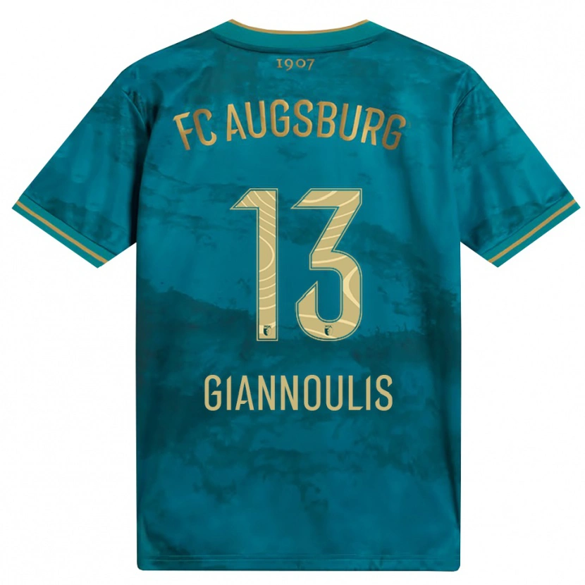 Danxen Uomo Maglia Dimitrios Giannoulis #13 Verde Marrone Kit Gara Away 2026/27 Maglietta