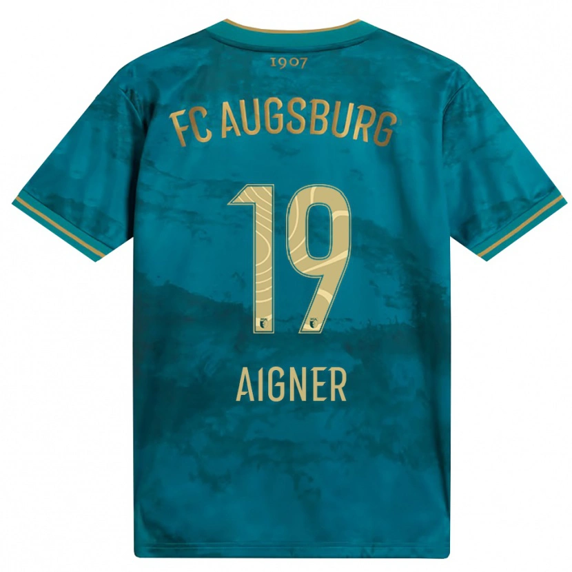 Danxen Uomo Maglia Lukas Aigner #19 Verde Marrone Kit Gara Away 2026/27 Maglietta
