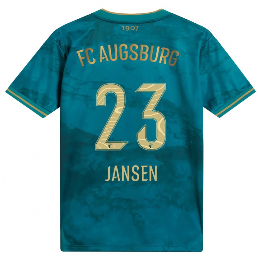 Danxen Uomo Maglia Annika Jansen #23 Verde Marrone Kit Gara Away 2026/27 Maglietta