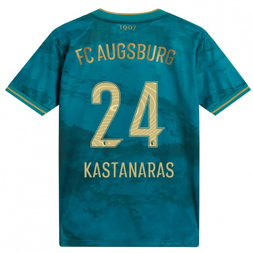 Danxen Uomo Maglia Thomas Kastanaras #24 Verde Marrone Kit Gara Away 2026/27 Maglietta