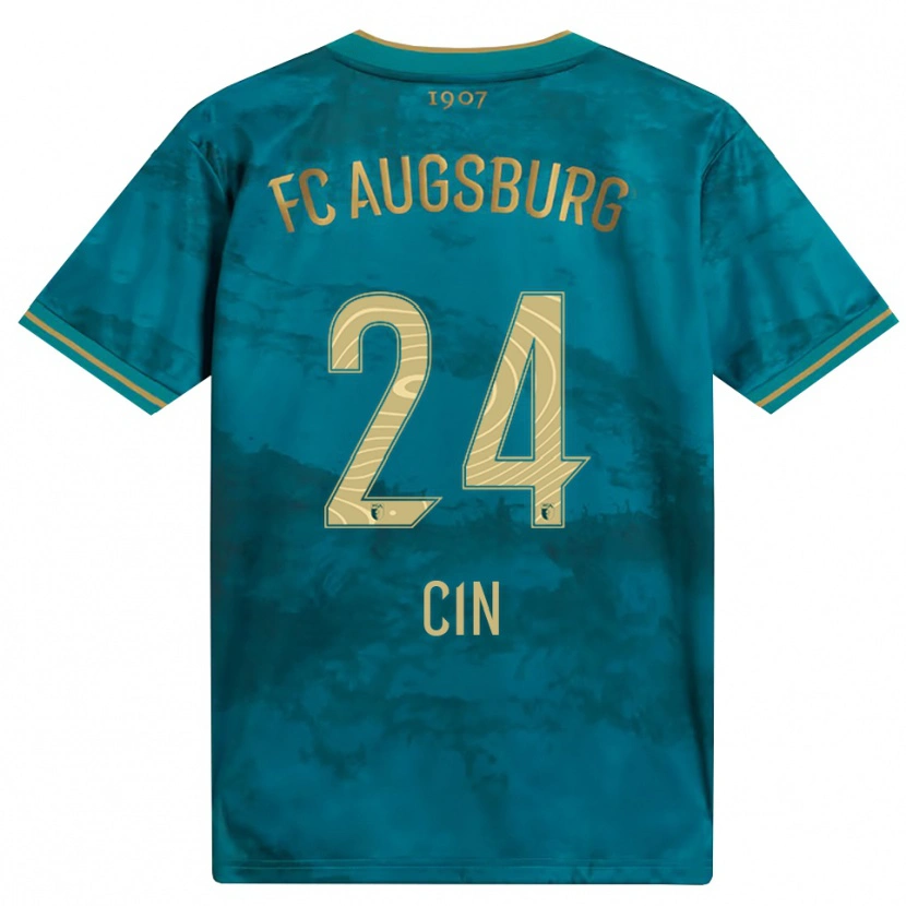 Danxen Uomo Maglia Muhammed Cin #24 Verde Marrone Kit Gara Away 2026/27 Maglietta