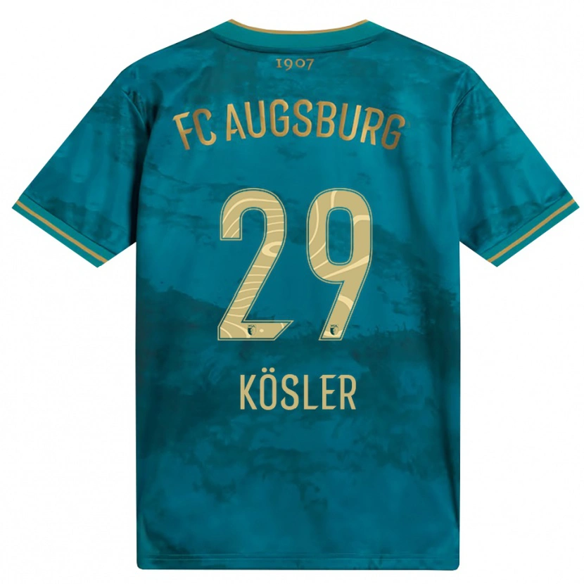 Danxen Uomo Maglia Maximilian Kösler #29 Verde Marrone Kit Gara Away 2026/27 Maglietta