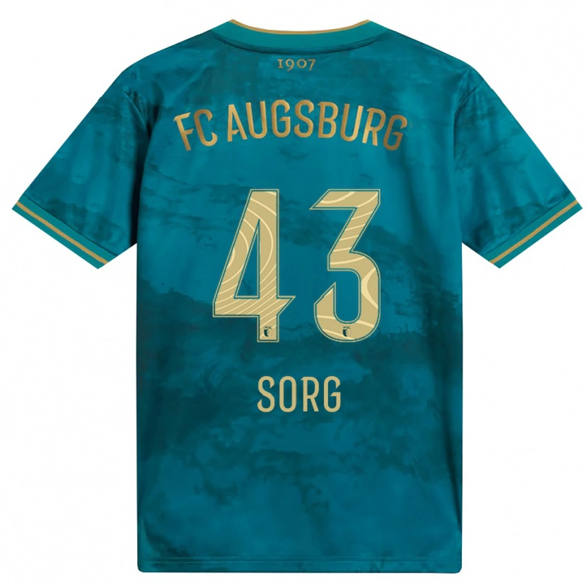 Danxen Uomo Maglia Oliver Sorg #43 Verde Marrone Kit Gara Away 2026/27 Maglietta