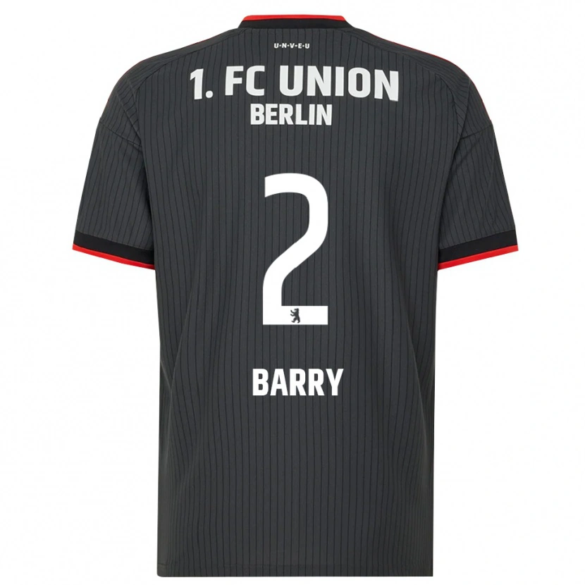 Danxen Uomo Maglia Sadou Barry #2 Nero Bianco Rosso Kit Gara Away 2026/27 Maglietta