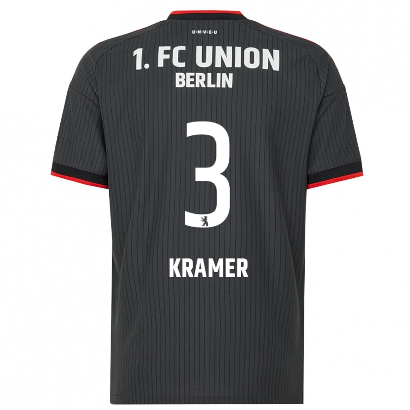 Danxen Uomo Maglia Carlos Kramer #3 Nero Bianco Rosso Kit Gara Away 2026/27 Maglietta