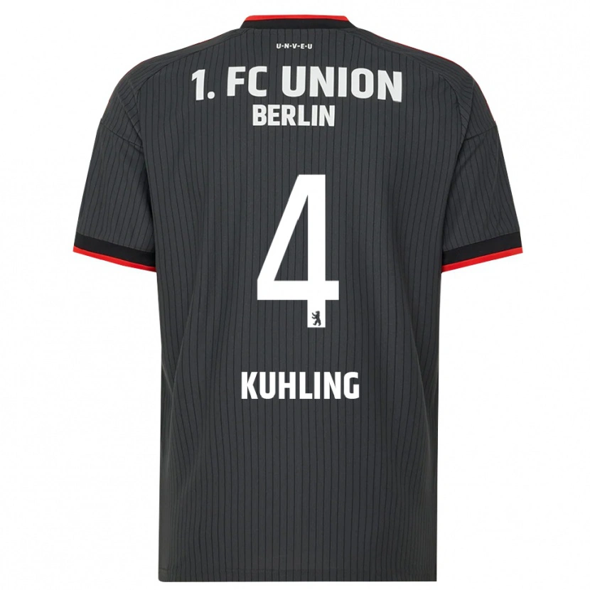 Danxen Uomo Maglia Ole Kühling #4 Nero Bianco Rosso Kit Gara Away 2026/27 Maglietta