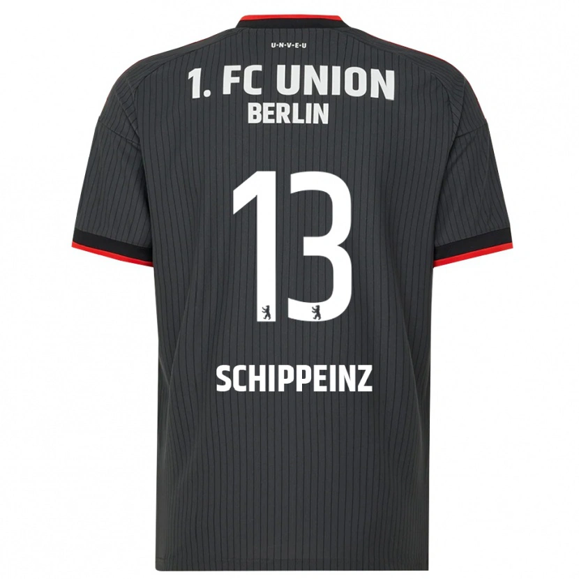 Danxen Uomo Maglia Mark Schippeinz #13 Nero Bianco Rosso Kit Gara Away 2026/27 Maglietta