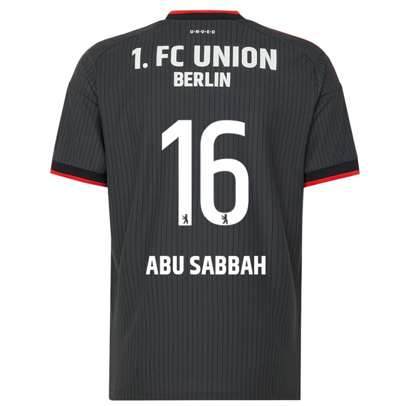 Danxen Uomo Maglia Sarah Abu Sabbah #16 Nero Bianco Rosso Kit Gara Away 2026/27 Maglietta