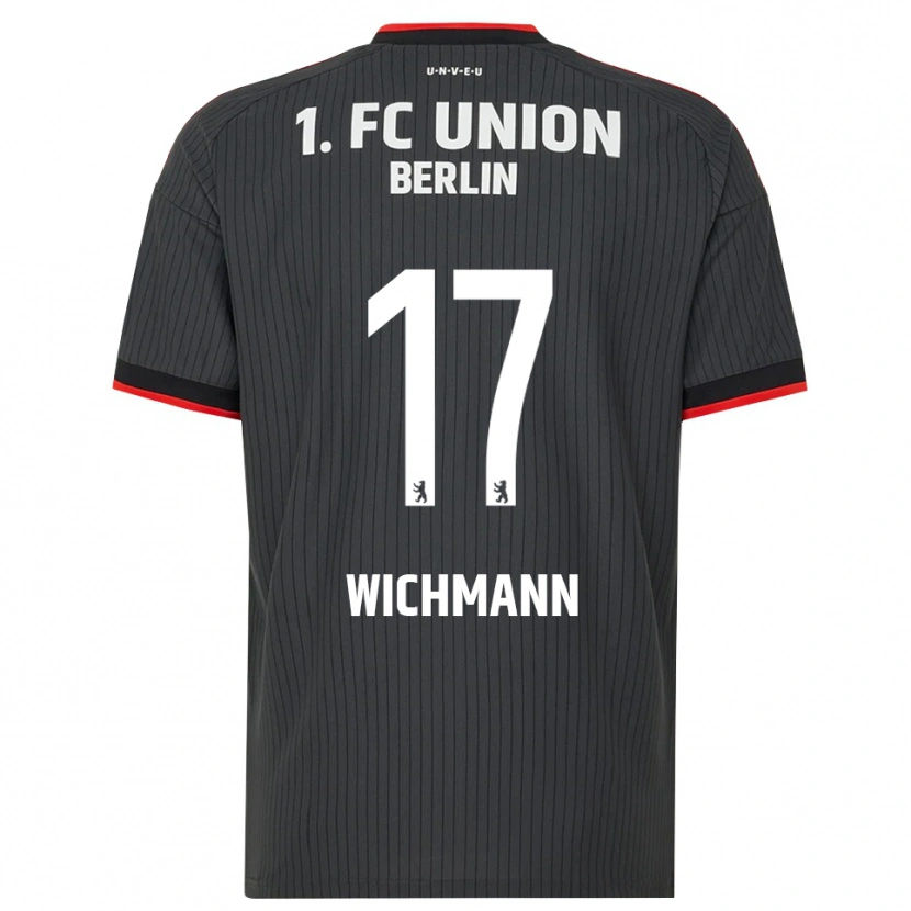 Danxen Uomo Maglia Julius Wichmann #17 Nero Bianco Rosso Kit Gara Away 2026/27 Maglietta