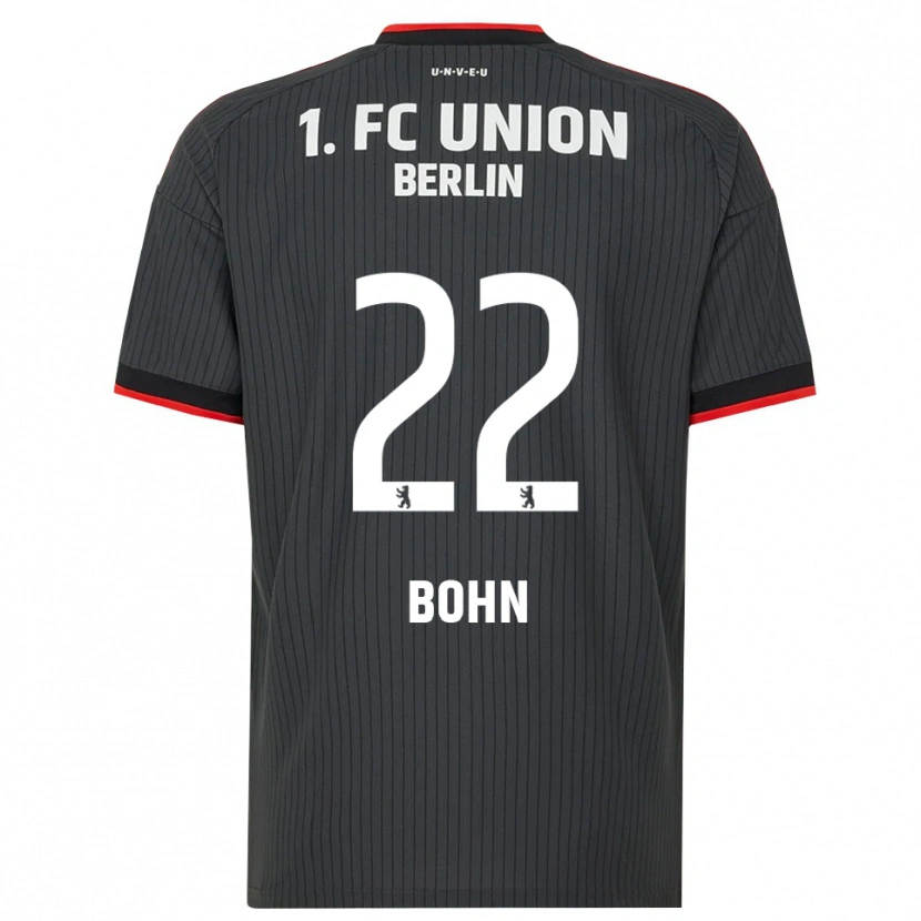 Danxen Uomo Maglia Oskar Bohn #22 Nero Bianco Rosso Kit Gara Away 2026/27 Maglietta