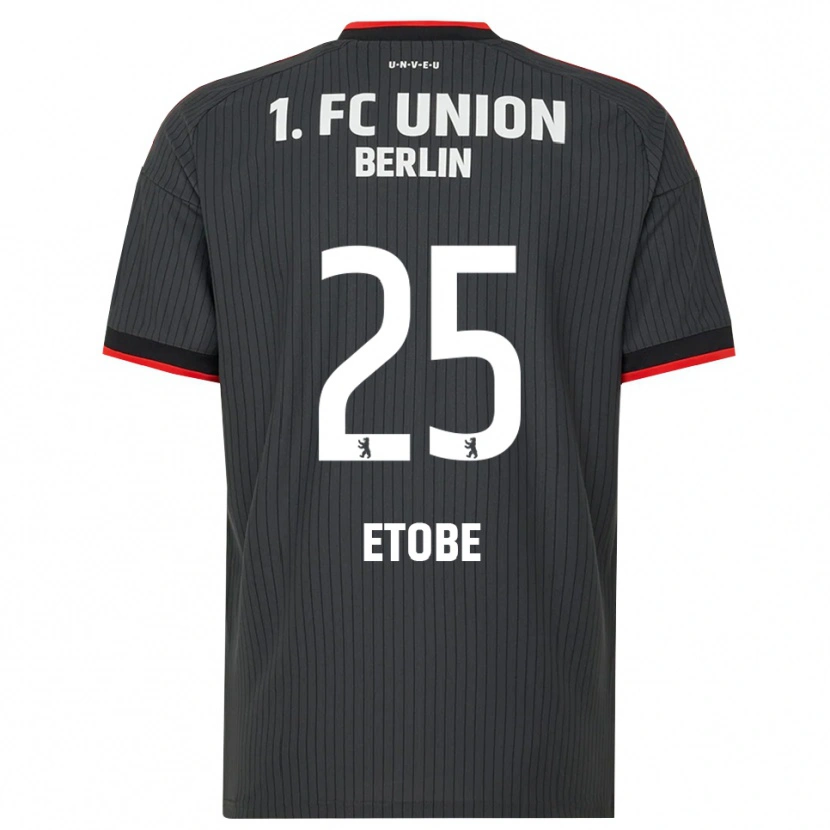 Danxen Uomo Maglia Michael Etobe #25 Nero Bianco Rosso Kit Gara Away 2026/27 Maglietta
