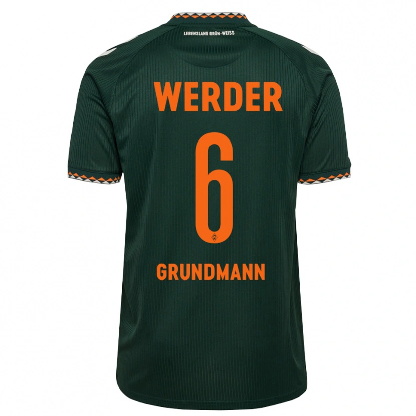 Danxen Uomo Maglia Mattes Grundmann #6 Verde Scuro Arancione Bianco Kit Gara Away 2026/27 Maglietta