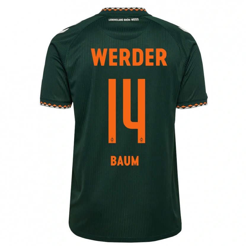 Danxen Uomo Maglia Lennart Baum #14 Verde Scuro Arancione Bianco Kit Gara Away 2026/27 Maglietta