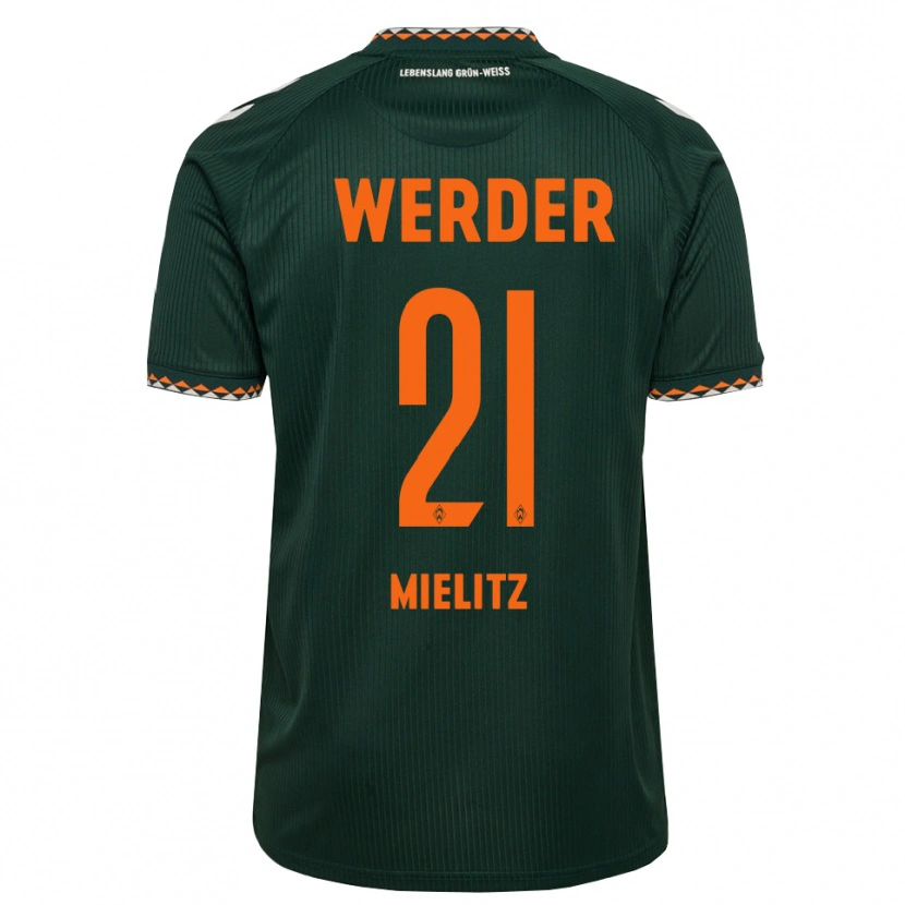 Danxen Uomo Maglia Sebastian Mielitz #21 Verde Scuro Arancione Bianco Kit Gara Away 2026/27 Maglietta