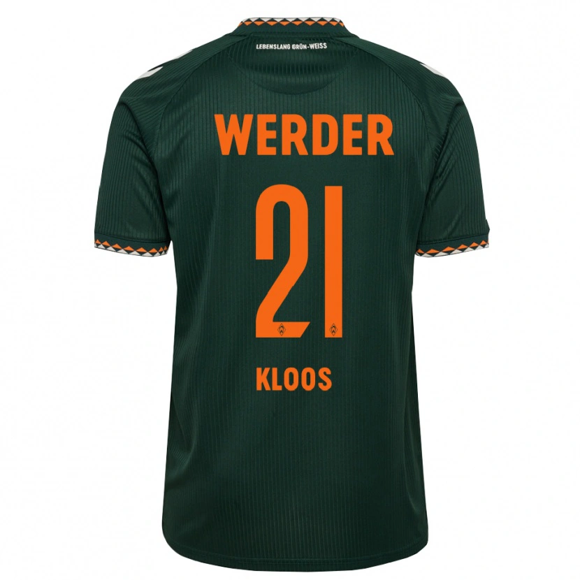 Danxen Uomo Maglia Arthur Kloos #21 Verde Scuro Arancione Bianco Kit Gara Away 2026/27 Maglietta