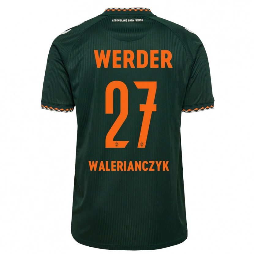 Danxen Uomo Maglia Dennis Walerianczyk #27 Verde Scuro Arancione Bianco Kit Gara Away 2026/27 Maglietta