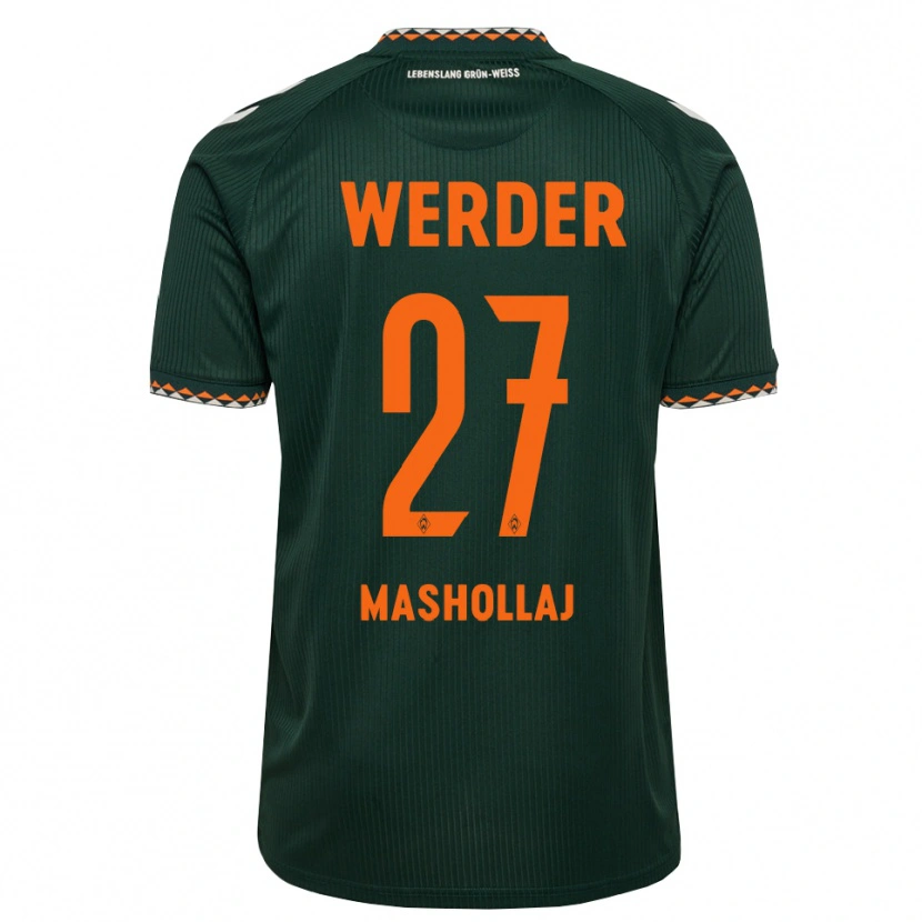 Danxen Uomo Maglia Benjamin Mashollaj #27 Verde Scuro Arancione Bianco Kit Gara Away 2026/27 Maglietta