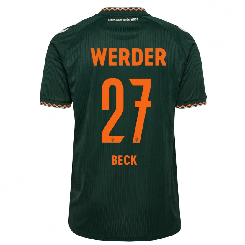 Danxen Uomo Maglia Sharon Beck #27 Verde Scuro Arancione Bianco Kit Gara Away 2026/27 Maglietta