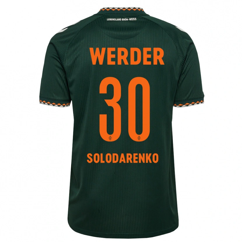 Danxen Uomo Maglia Timofiy Solodarenko #30 Verde Scuro Arancione Bianco Kit Gara Away 2026/27 Maglietta