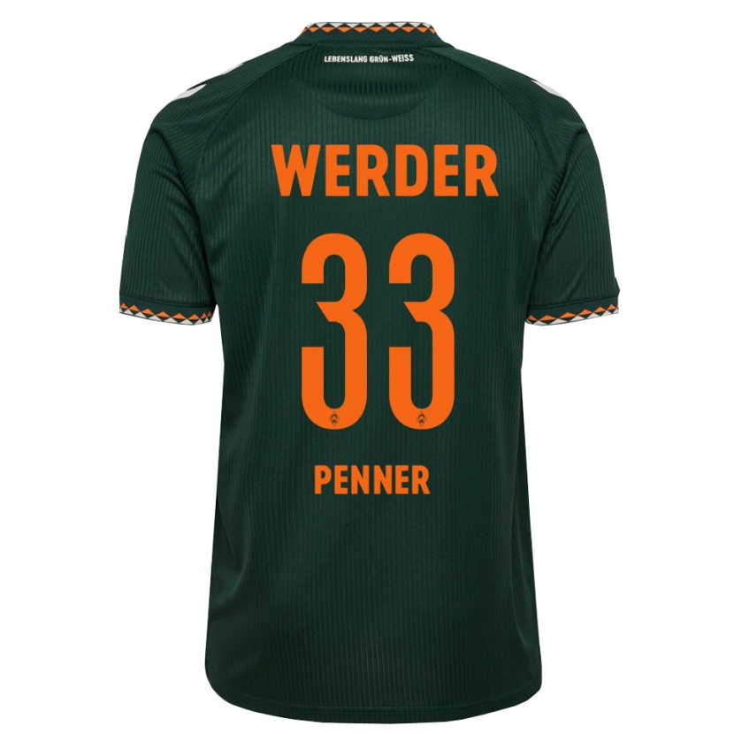 Danxen Uomo Maglia Maria Penner #33 Verde Scuro Arancione Bianco Kit Gara Away 2026/27 Maglietta