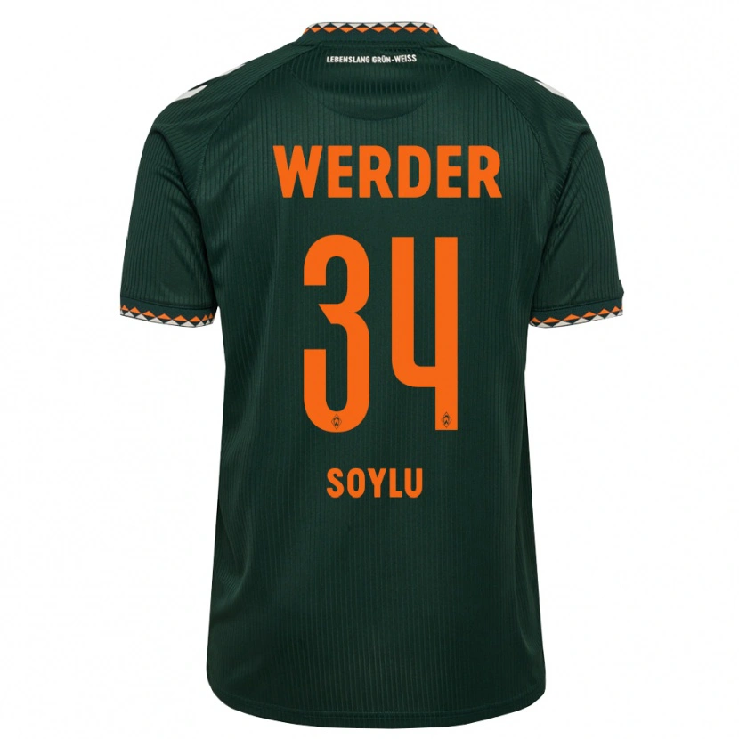 Danxen Uomo Maglia Darwin Soylu #34 Verde Scuro Arancione Bianco Kit Gara Away 2026/27 Maglietta