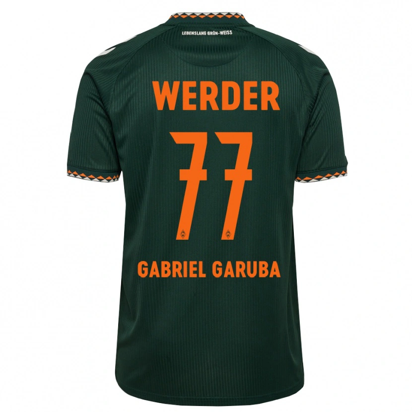 Danxen Uomo Maglia Najib Gabriel Garuba #77 Verde Scuro Arancione Bianco Kit Gara Away 2026/27 Maglietta