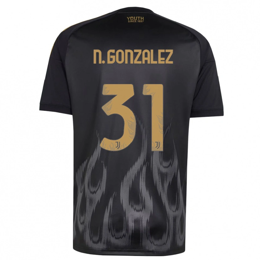 Danxen Uomo Maglia Nico González #31 Nero Marrone Kit Gara Third 2026/27 Maglietta