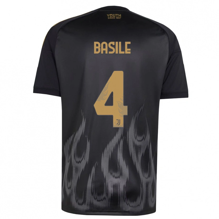 Danxen Uomo Maglia Piergiorgio Basile #4 Nero Marrone Kit Gara Third 2026/27 Maglietta