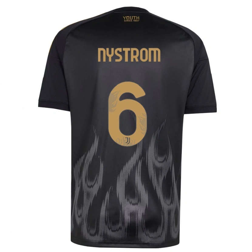 Danxen Uomo Maglia Paulina Nyström #6 Nero Marrone Kit Gara Third 2026/27 Maglietta