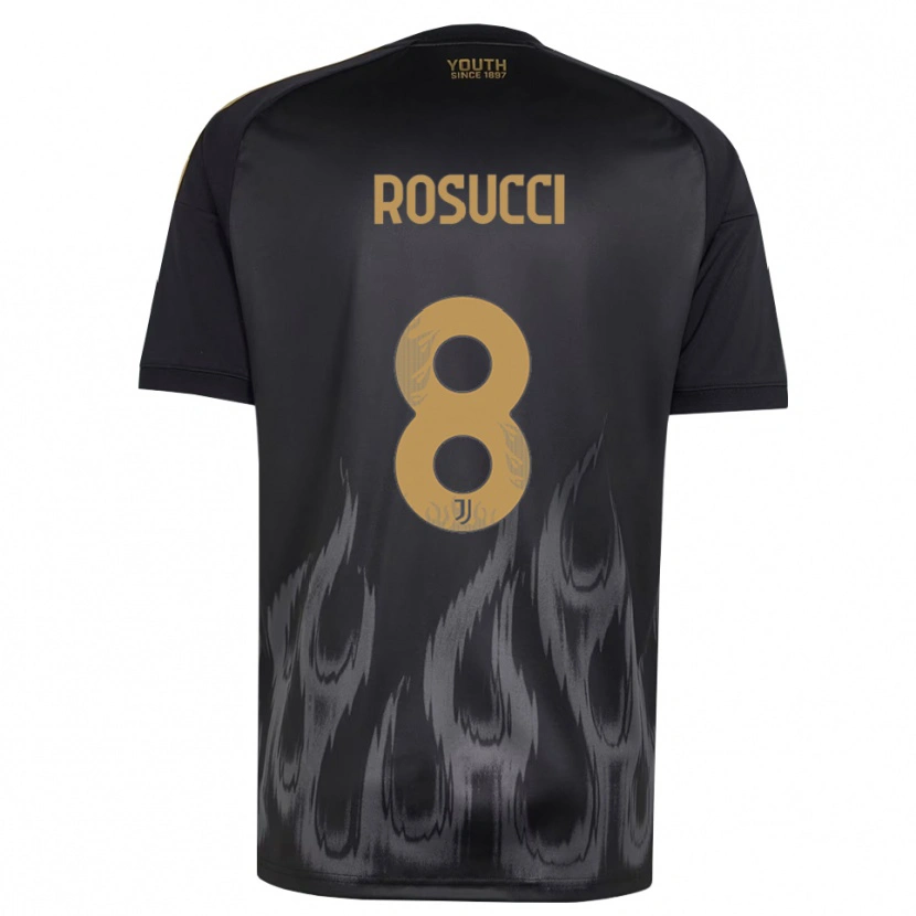 Danxen Uomo Maglia Martina Rosucci #8 Nero Marrone Kit Gara Third 2026/27 Maglietta