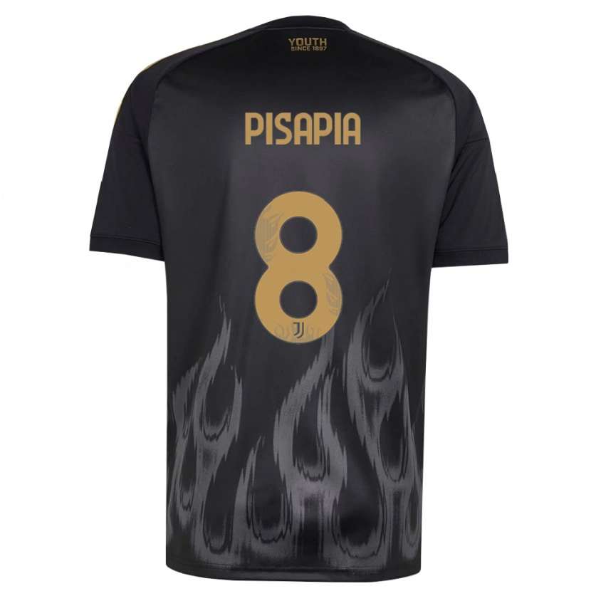 Danxen Uomo Maglia Luciano Pisapia #8 Nero Marrone Kit Gara Third 2026/27 Maglietta