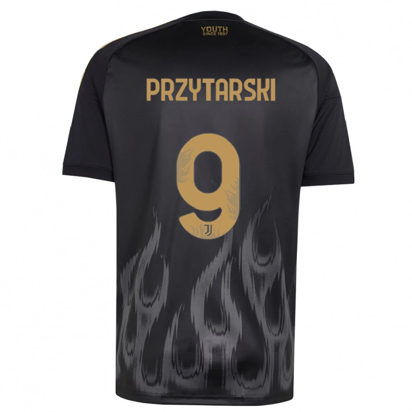 Danxen Uomo Maglia Aleksander Przytarski #9 Nero Marrone Kit Gara Third 2026/27 Maglietta