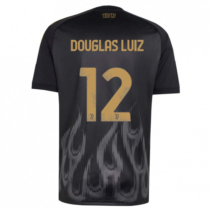 Danxen Uomo Maglia Douglas Luiz #12 Nero Marrone Kit Gara Third 2026/27 Maglietta