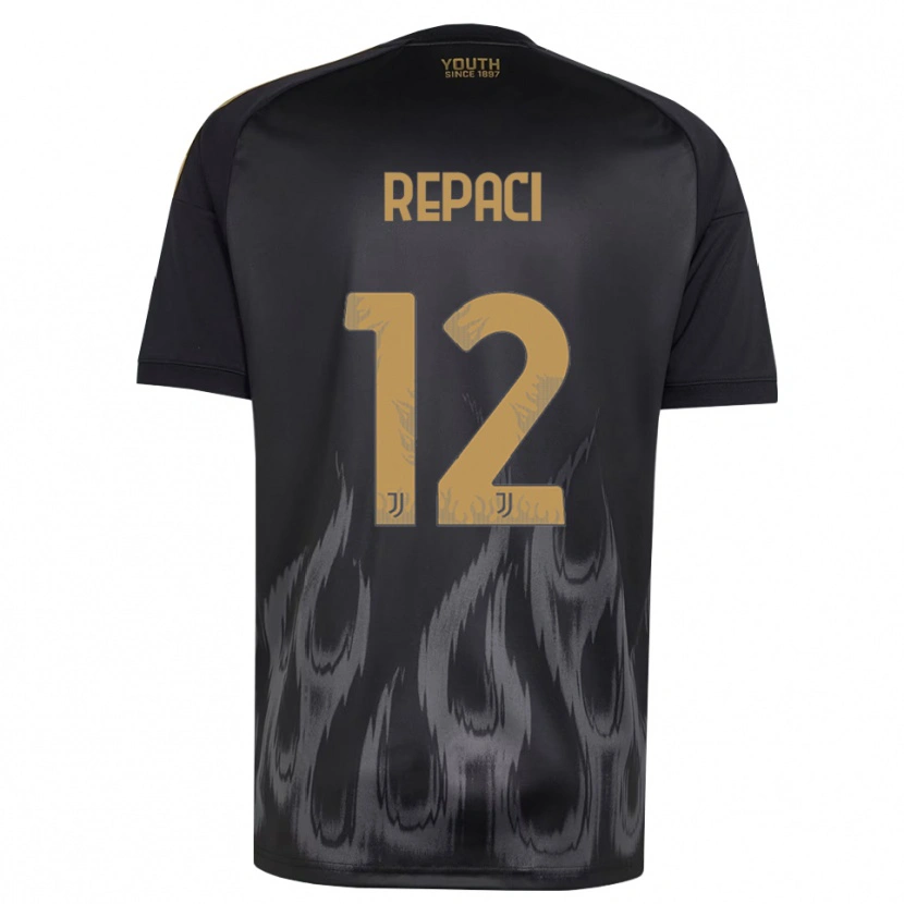 Danxen Uomo Maglia Tommaso Repaci #12 Nero Marrone Kit Gara Third 2026/27 Maglietta